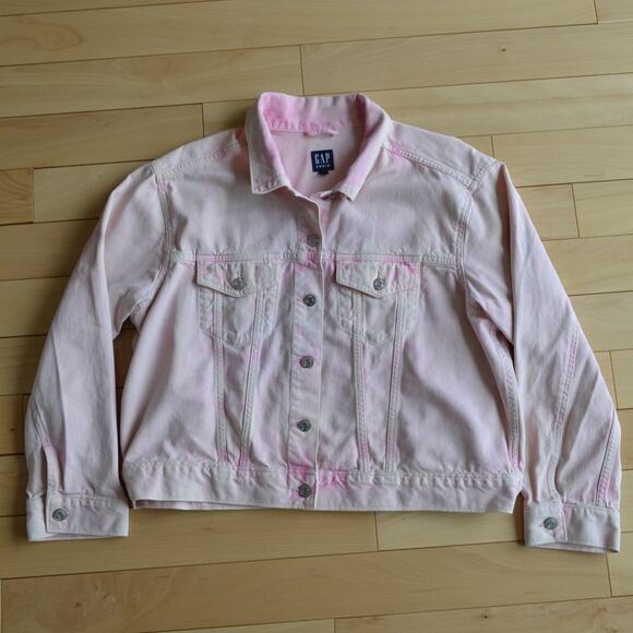 GAP Denim Jean Jacket Pink Size XL - Picture 1 of 4